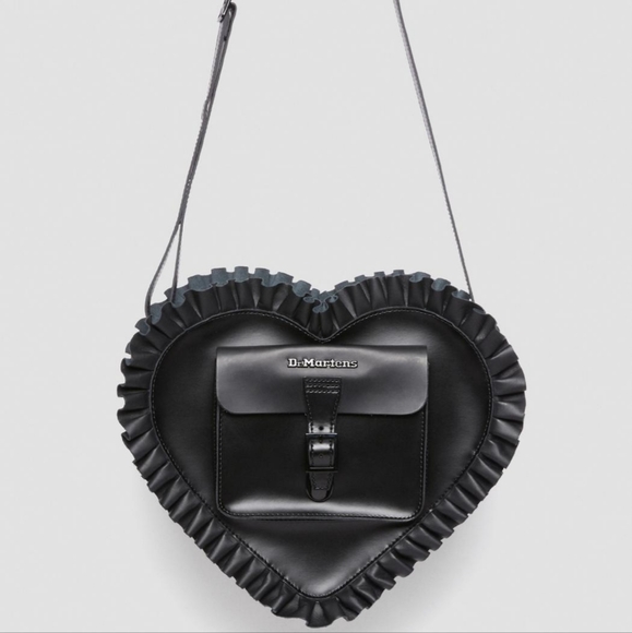 Rare Dr. Martens Heart Shaped Ruffle Leather bag - Picture 2 of 11